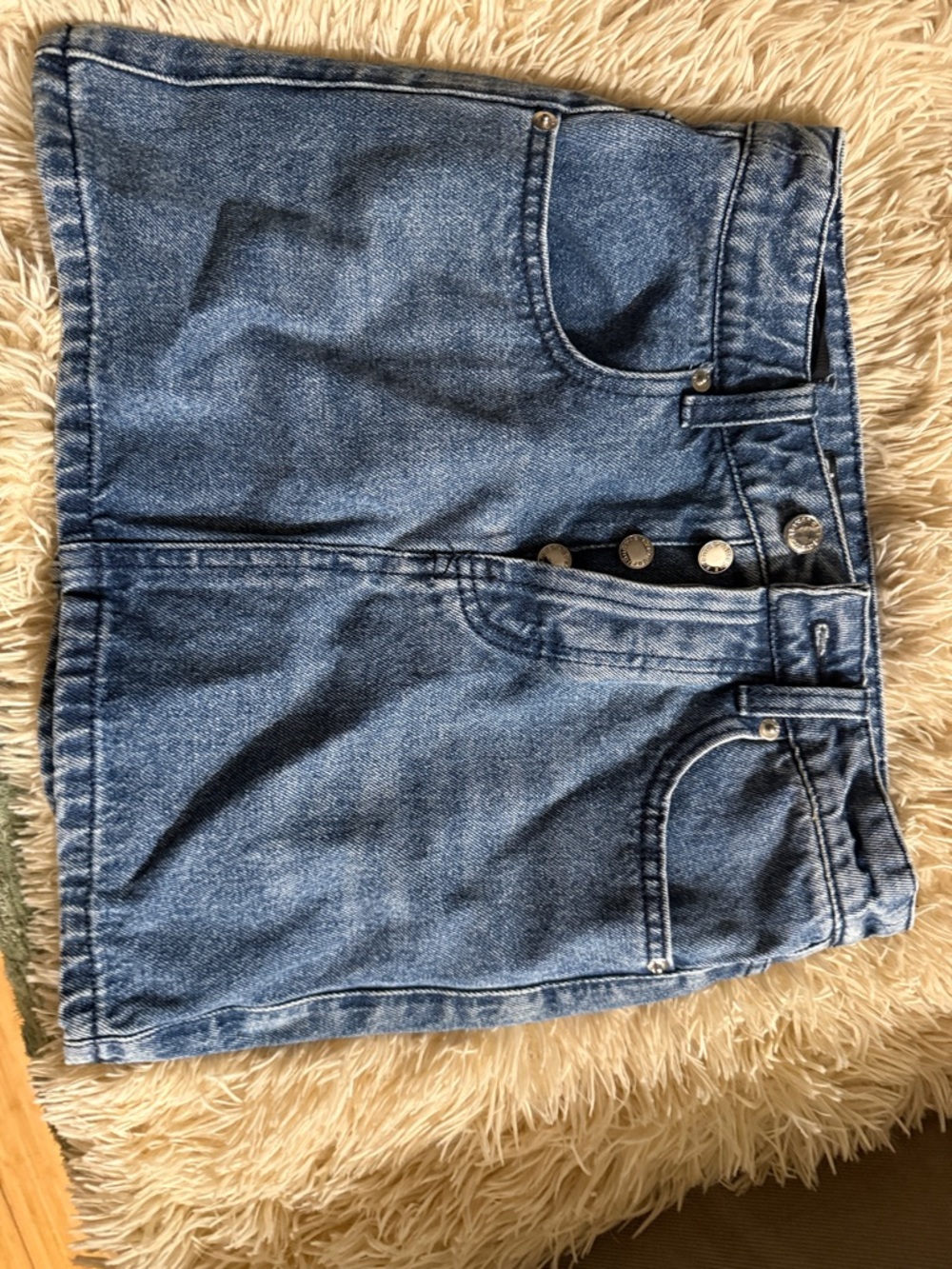Alexander Wang  Blue Denim Mini Skirt - Women's Jeans